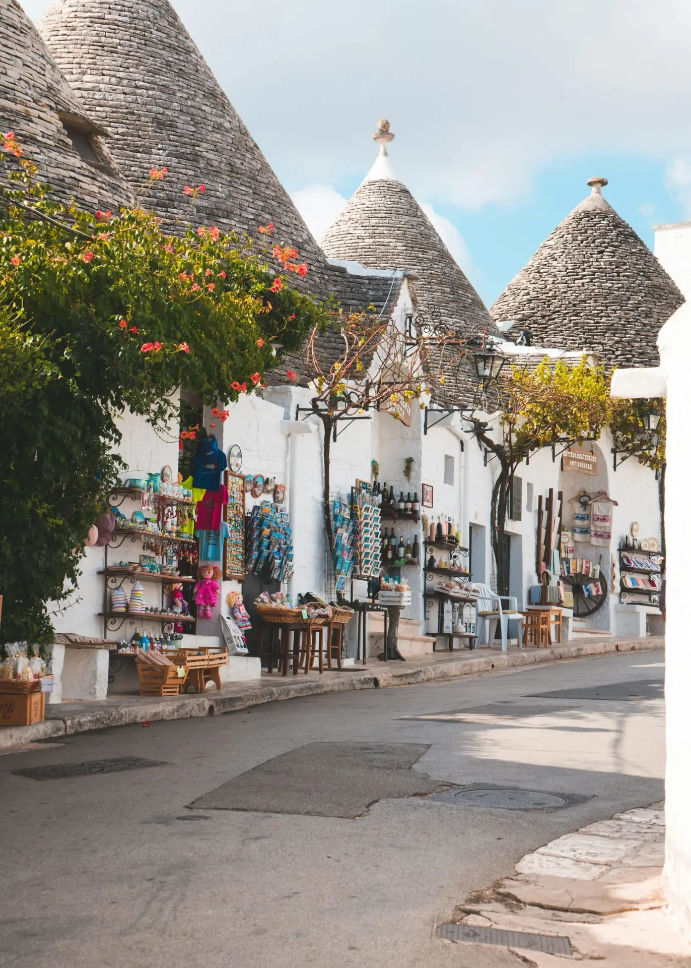 As famosas casas Trulli de Alberobello na região de Puglia na Italia